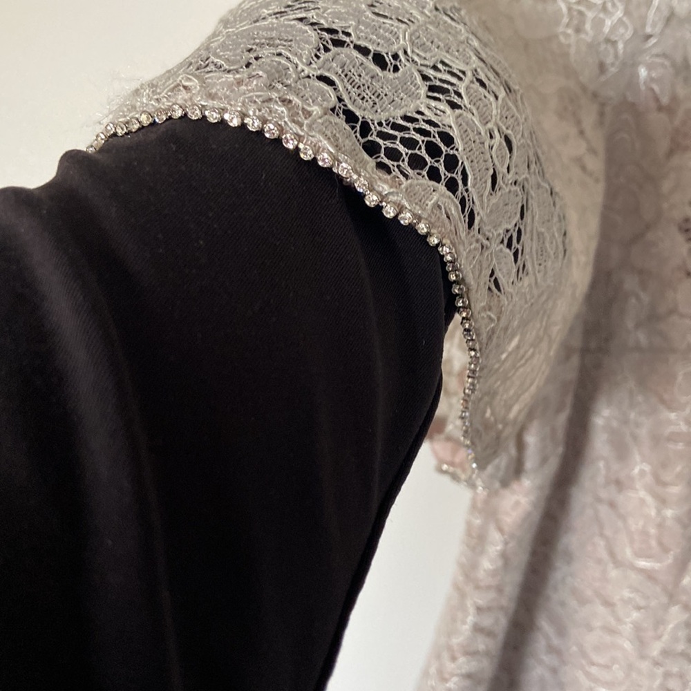 Adrienna Pappell Lace Dress Sz 18W NWT Color Icy Lilac gray very pretty holiday - Picture 5 of 17